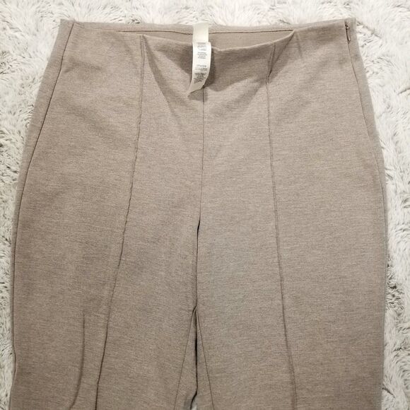 Chico's Lindy Side-Zip Pants Womens 1 Brown Straight Flat front Dark Wash - Picture 4 of 12